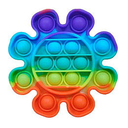 Сенсорная игрушка PopAr Pop It Нажми пузырь антистресс Радужная ромашка