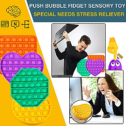Набор сенсорных игрушек Push Pop Bubble антистресс