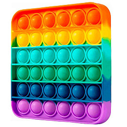 Антистресс Pop It сенсорная игрушка квадрат радуга