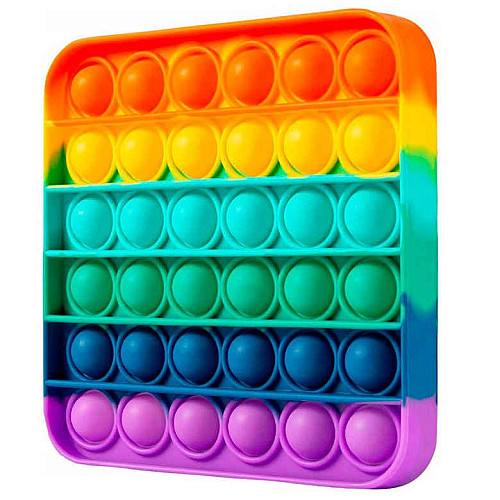Антистресс Pop It сенсорная игрушка квадрат радуга