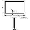 Зеркало с подсветкой и антизапотеванием Qtap Mideya LED DC-F906 800*600 QT2078F906W QT2078F906W