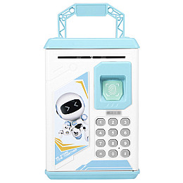 Детский сейф копилка UKC Robot Bodyguard с кодовым замком 906 Синий