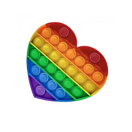 Антистресс Pop-it-Up сенсорная игрушка сердце Разноцветный (pi005)