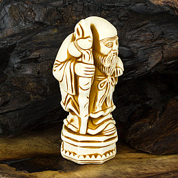 Статуэтка Netsuke Нэцкэ Шоусин на подставке Гипс 6,9x2,9x3,1см Бежевый (00654)