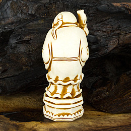 Статуэтка Netsuke Нэцкэ Шоусин на подставке Гипс 6,9x2,9x3,1см Бежевый (00654)
