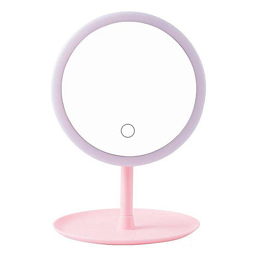 Зеркало с LED подсветкой WS круглое W8 Pink (kz174-hbr)