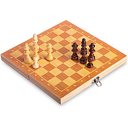 Шахматы настольная игра деревянные на магнитах SP-Sport W6701 24см x 24см