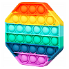 Игрушка антистресс VigohA Pop It сенсорная 8-ми угольник Радуга
