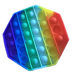 Игрушка антистресс VigohA Pop It сенсорная 8-ми угольник Радуга