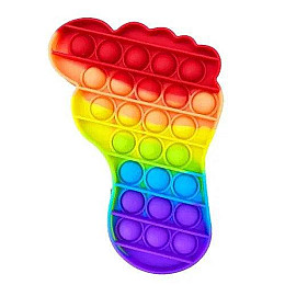 Игрушка антистресс VigohA Pop it сенсорная для детей ступня Радуга