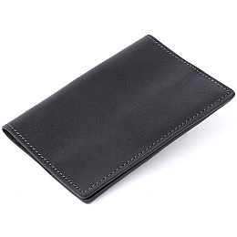Обложка для паспорта из натуральной кожи GRANDE PELLE 11304 Черная 10х13,7х0,5 см