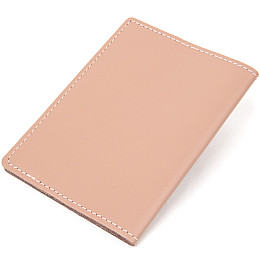 Кожаная обложка на паспорт GRANDE PELLE 11355 Бежевый