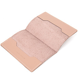 Кожаная обложка на паспорт GRANDE PELLE 11355 Бежевый