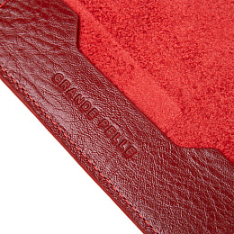 Кожаная обложка на паспорт GRANDE PELLE 11480 Красный