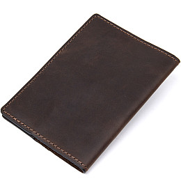 Кожаная обложка на паспорт GRANDE PELLE 11481 Коричневый