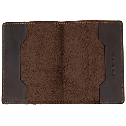 Кожаная обложка на паспорт GRANDE PELLE 11481 Коричневый