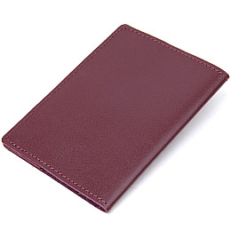 Кожаная обложка на паспорт GRANDE PELLE 11482 Бордовый