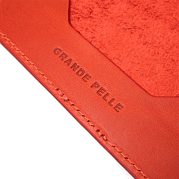 Кожаная обложка на паспорт GRANDE PELLE 11483 Красный
