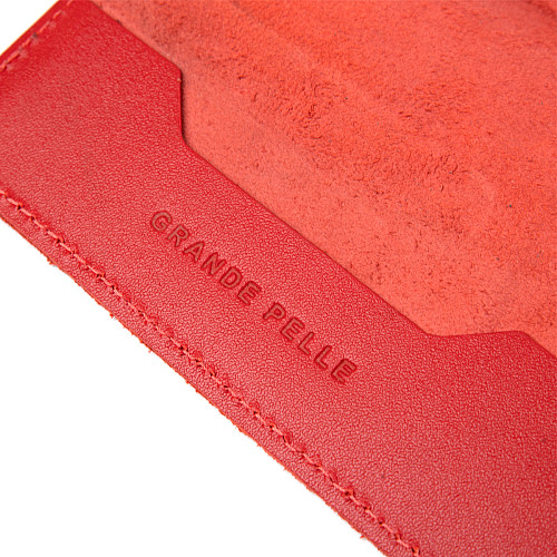 Обложка на паспорт из натуральной кожи GRANDE PELLE 11484 Красный