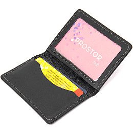 Кожаная обложка для автодокументов с логотипом NASA GRANDE PELLE 11490 Черный