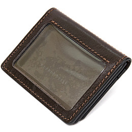 Кожаная обложка для автодокументов GRANDE PELLE 11492 Темно-коричневый