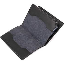 Кожаная обложка для документов GRANDE PELLE 11494 Черный