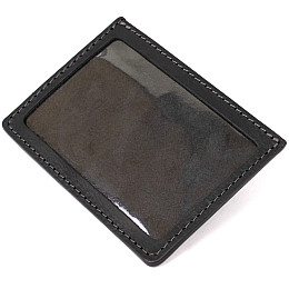 Кожаная обложка для пенсионного удостоверения GRANDE PELLE 11506 Черный