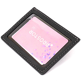 Кожаная обложка для пенсионного удостоверения GRANDE PELLE 11506 Черный