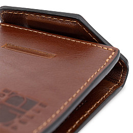 Мужской зажим для денег GRANDE PELLE 11522 Коричневый