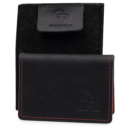 Кожаная обложка для прав GRANDE PELLE 11535 Черный