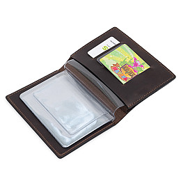 Кожаная обложка для документов GRANDE PELLE 11537 Коричневый