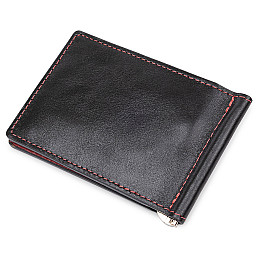 Кожаный зажим для денег унисекс GRANDE PELLE 11541 Черный