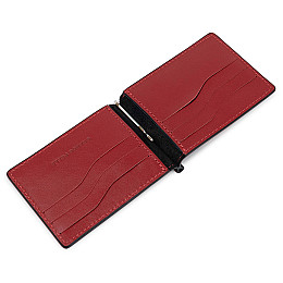 Кожаный зажим для денег унисекс GRANDE PELLE 11541 Черный