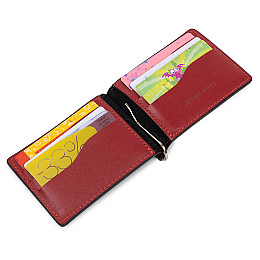 Кожаный зажим для денег унисекс GRANDE PELLE 11541 Черный