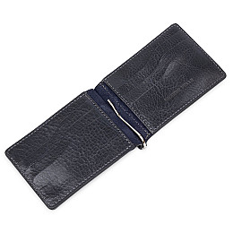 Мужской зажим для денег с монетницей GRANDE PELLE 11548 Черный