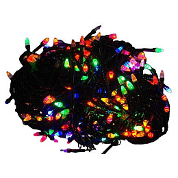 Гирлянда светодиодная Minerva LED 400 мультиколор черный провод (hub_luk7ji)