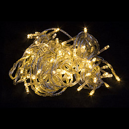 Гирлянда SEZ 1140-07 400 LED прозрачный провод 20 м Белый теплый