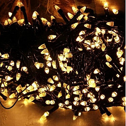 Гирлянда SEZ 1250-07 Конус 500 LED черный провод 28 м Теплый белый