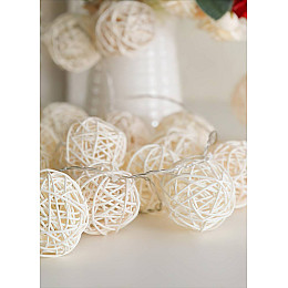 Гирлянда шарик проволока SEZ Золото LED 2 м Теплый белый (MR34989)