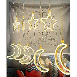 Гирлянда-бахрома Matrix Moon/Stars Copper Parts 9WW-1 2,5 м Белый теплый (НФ-00005707)