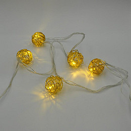 Гирлянда-нить Matrix String-Lights Metal Ball 10WW-1 2 м Белый теплый (НФ-00005701)