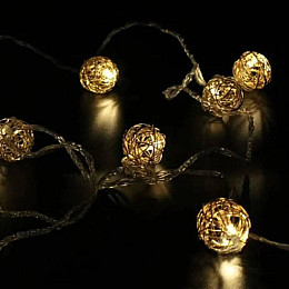 Гирлянда-нить Matrix String-Lights Metal Ball 10WW-1 2 м Белый теплый (НФ-00005701)