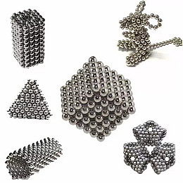 Нео Куб NeoCube 5 мм магнитная игрушка конструктор Серебро