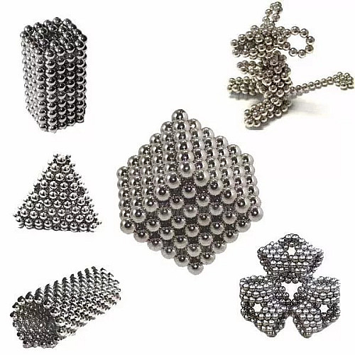 Нео Куб NeoCube 5 мм магнитная игрушка конструктор Серебро