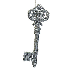 Комплект елочных игрушек Elso Серебряные ключи 2шт. (019NZ)