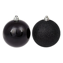 Набор пластиковых новогодних шаров Flora 12 шт. D-8 см (12419)