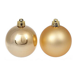 Набор пластиковых новогодних шаров Flora 24 шт. D-6 см (12051)