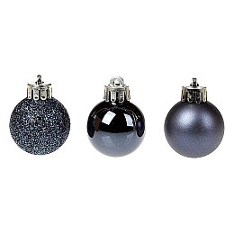 Набор пластиковых новогодних шаров Flora 25 шт. D-3 см (12085)