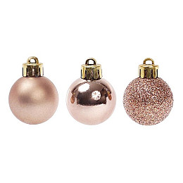 Набор пластиковых новогодних шаров Flora 25 шт. D-3 см (11610)