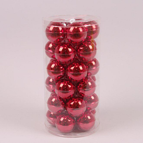 Шарики стеклянные Flora D-5,7 см. 30 шт.(44577)